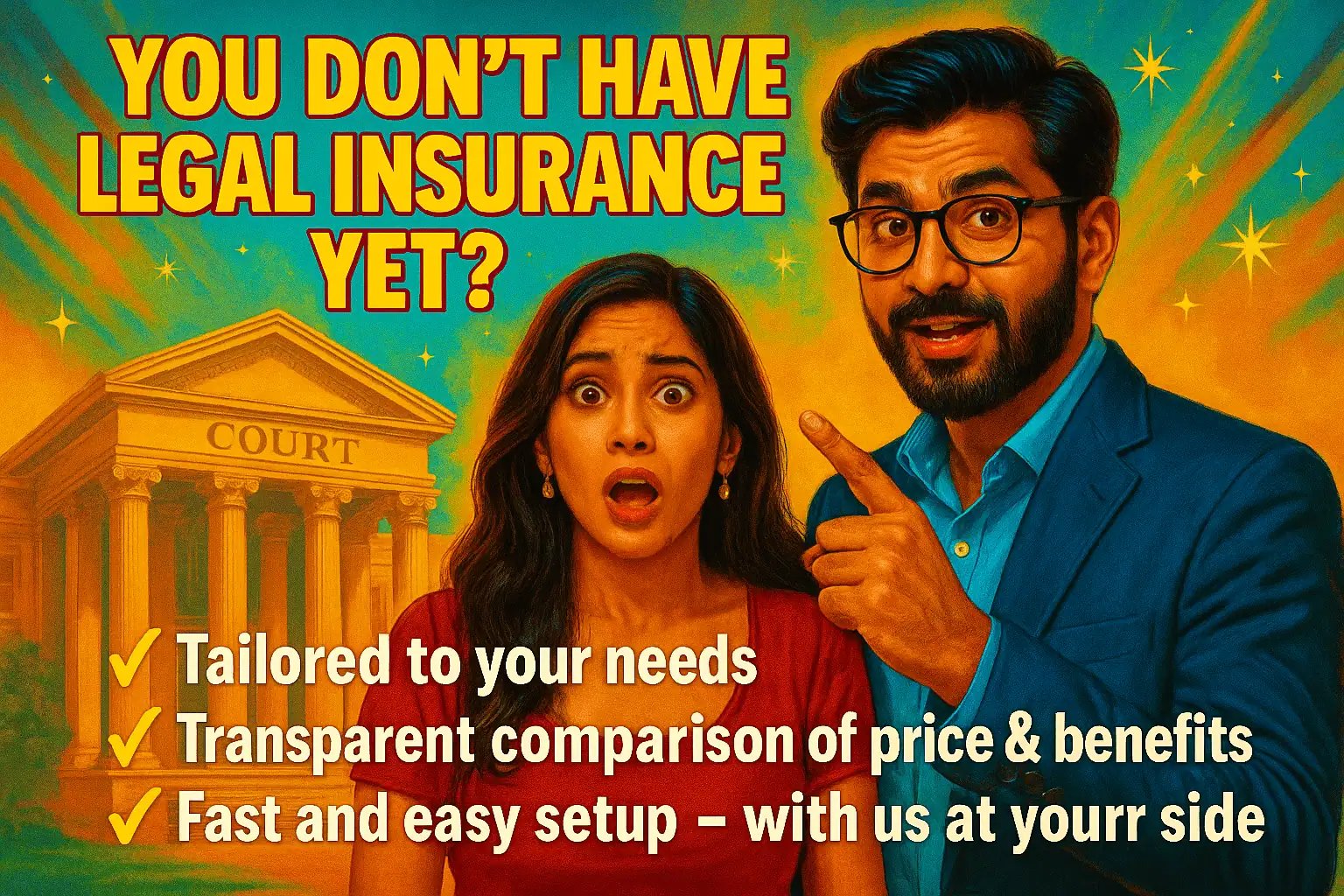 Indien couple without having legal insurance